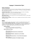 Language / Communication Topics