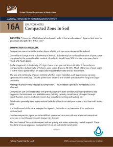 Compacted Zone In Soil - NRCS