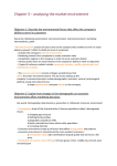 Chapter 3 – analysing the market environment