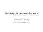 Teaching the process of science