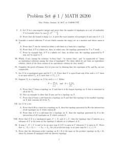 Problem Set #1 - University of Chicago Math