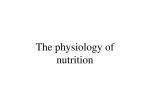 The physiology of nutrition