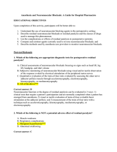 Anesthesia and Neuromuscular Blockade - Power