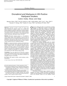 Dronabinol and Marijuana in HIV