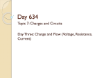 Current is the flow of charge, goes from high Voltage to low Voltage