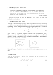 the Lagrangian formulation