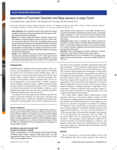 Association of Psychiatric Disorders and Sleep Apnea in a Large