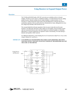 Using Boosters to Expand Output Power