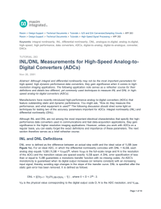 INL/DNL Measurements for High-Speed Analog