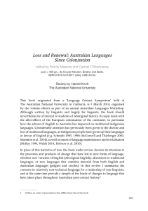 Loss and renewal: Australian Languages Since