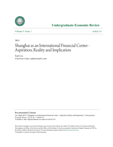 Shanghai as an International Financial Center