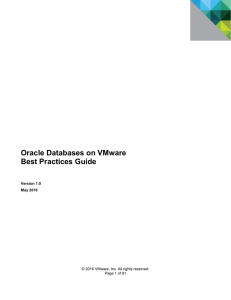 Oracle Databases on VMware Best Practices Guide