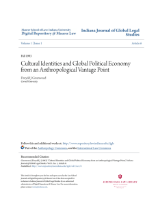 Cultural Identities and Global Political Economy from an