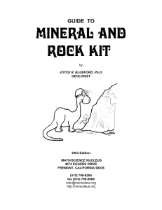 MINERAL AND ROCK Kit - Math/Science Nucleus