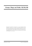 Groups, Rings and Fields, IB/IIA/IIB
