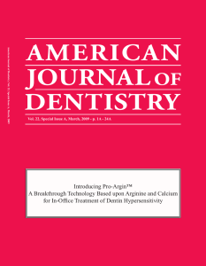 March 2009 ProArgin Sp Issue - the American Journal of Dentistry