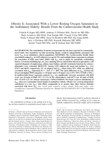 Obesity Is Associated With a Lower Resting Oxygen