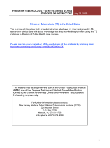 TB Epidemiology case study: Student Version