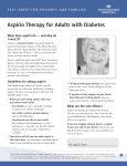 Aspirin Therapy for Adults with Diabetes