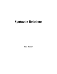 Syntactic Relations - Cornell University
