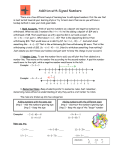 Introduction to Signed Numbers