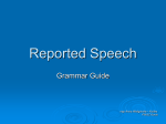 Reported Speech - 1