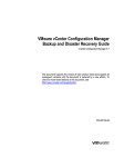 vCenter Configuration Manager Backup and Disaster
