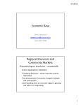 Economic Base Regional Economic and Community Markets