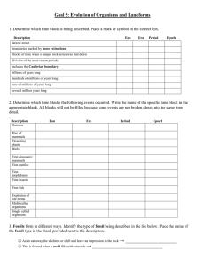 Goal 5: Evolution of Organisms and Landforms