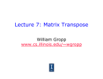 Lecture 7: Matrix Transpose