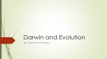 Darwin and Evolution - Ms. Oldendorf`s AP Biology