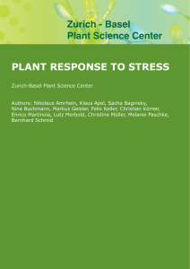 PLANT RESPONSE TO STRESS Zurich - Basel - ETH E