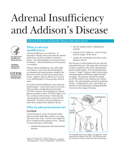 Adrenal Insufficiency and Addison`s Disease