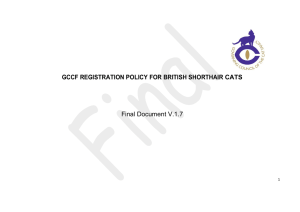 Registration Policy - Colourpointed British Shorthair Cat Club