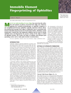 Immobile Element Fingerprinting of Ophiolites