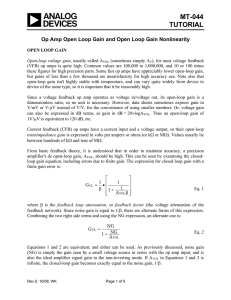 MT-044: Op Amp Open Loop Gain and Open Loop