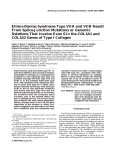 Ehlers-Danlos syndrome type VIIA and VIIB result from splice