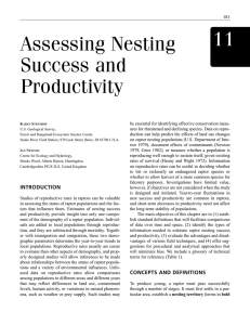 Assessing Nesting Success and Productivity