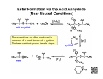 Ester Formation via the Acid Anhydride (Near Neutral Conditions)