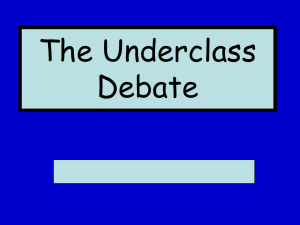 The underclass debate