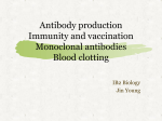 Antibody production Immunity and vaccination