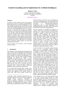 Symbol Grounding and its Implications for Artificial