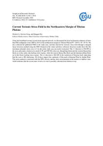 Current Tectonic Stress Field in the Northeastern Margin of Tibetan