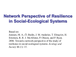 Network Perspective of Resilience in Social-Ecological