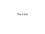 The t-test