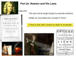 Part 2a: Newton and His Laws