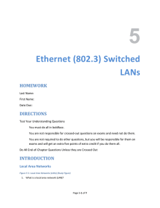 Ethernet Data Link Layer Standards