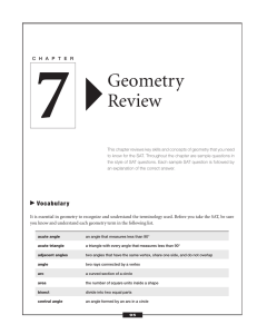 Geometry Review - Loudoun Math Tutoring