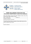 Small area analysis of the Cwm Taf University Health Board