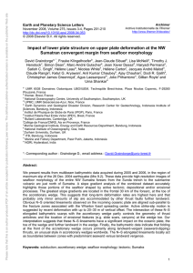 Impact of lower plate structure on upper plate